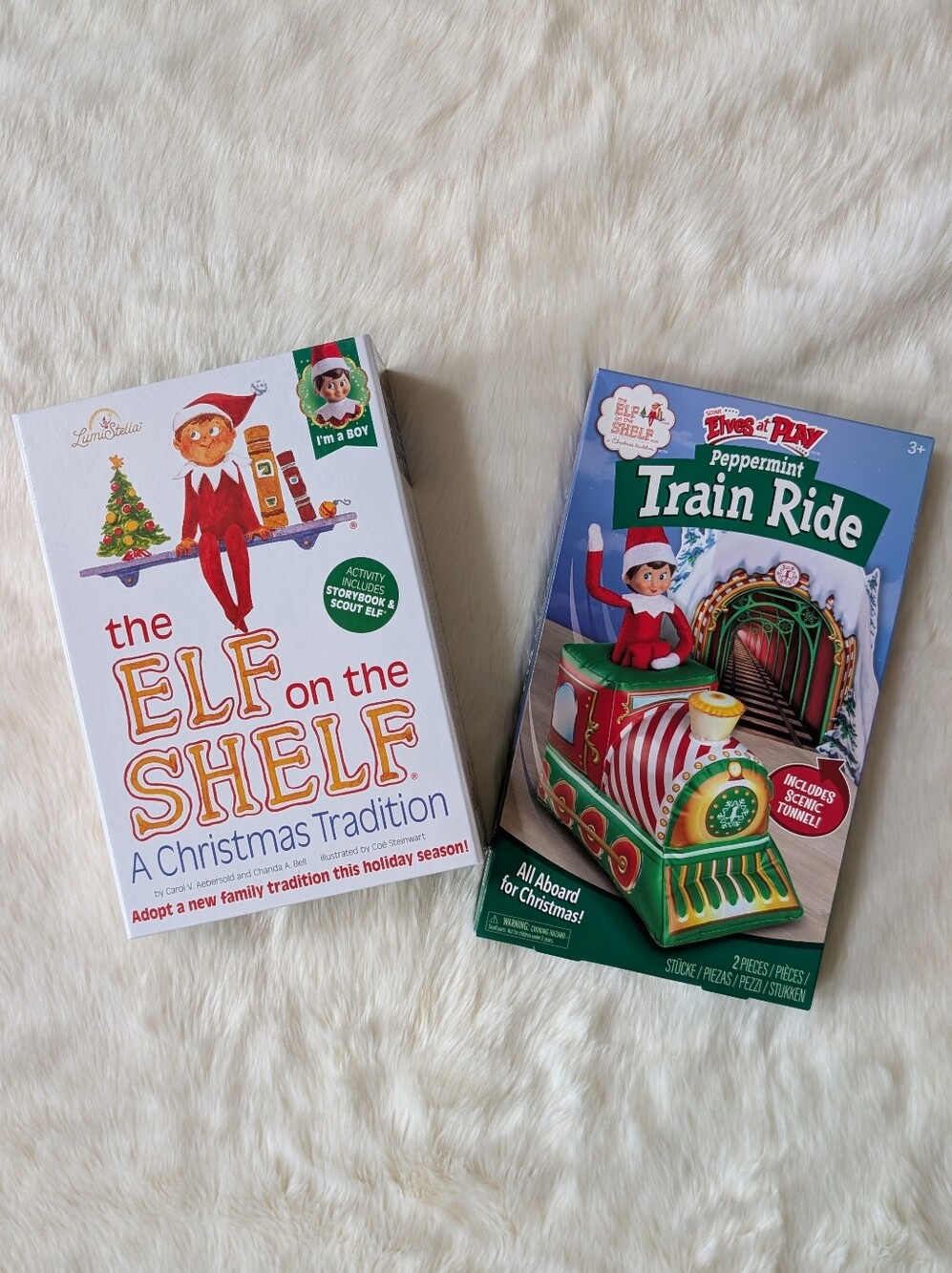 The Elf on the Shelf Elves at Play Scout Elf Peppermint Train Ride 2pc Boxed